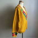 ep pro NWT Vintage 80s  Evan Picone Yellow Plaid Golf Sweater Medium V-Neck Photo 1