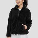 All In Motion Women's High Pile Fleece 1/2 Zip Pull Over -  Black Photo 0