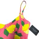 Kate Spade NWT  Sea Star Pink Lemon one piece swimsuit cut out back size Large Photo 2