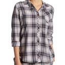 Nordstrom  Long‎ sleeve plaid grey top XL women's Photo 0