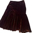 Ralph Lauren Vtg  Black Label Silk Blend Brown Velvet Angled Flare Skirt, Sz 4 Photo 9