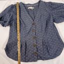 Pilcro  Anthropologie Tied-Sleeve Blouse Size 14 Photo 5