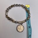 Chico's Chico’s Unsigned Gold-Tone & Silver-Tone Stretch Bracelet w/ Faux Coin Charm Photo 6