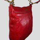 Coach  candy apple red hobo bag! Euc! Photo 5