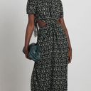 Who What Wear  Drew Plissé Cutout Twist Midi Dress, Disty Floral Size XS NWT $178 Photo 9