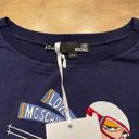 Love moschino NWT  Sequin Ski Girl T-Shirt Top Navy Size 8 Photo 2