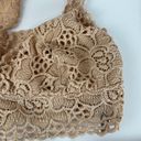 Aerie  Tan Nude Lace Racerback Bralette Bra Photo 7