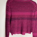 Babaton  Nathaniel space dyed striped cropped sweater in raspberry size Large NWT Photo 4