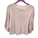 Velvet By Graham & Spencer Womens Balloon Sleeve Top Blouse 100% Cotton Pink XS Photo 5