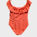 Bleu Rod Beattie  Women's Off-Shoulder One Piece Swimsuit in Living Coral Size 14 Photo 5