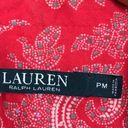 Ralph Lauren Lauren  PJ Top Red Button Up Sleepwear Paisley PM Photo 1