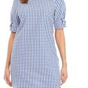 Crown & Ivy  Gingham Seersucker Bowed Puff Sleeve Shift Dress M Photo 3