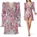 Rococo  Sand Mimi Wrap Dress Pink Long Sleeve Mini Ruffle XS Photo 1