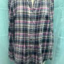 Joie  Women’s Black & White Long Sleeve “Naos" Plaid Cotton Gathered Top Size L Photo 5