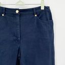 St. John  Sport Demin Jeans Navy Blue Size 8 High Rise Straight Leg Denim Photo 1