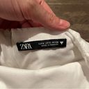 ZARA White Linen Blend High Neck Mini Dress Size Small Photo 3