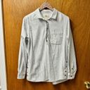 Marine layer  Dakota Popover Blouse Button Top Long Sleeve Flannel Striped XL Photo 15