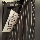 fab'rik NWT Fab’rik black with silver stripe wrap blouse 
Size S Puff long sleeve Photo 3