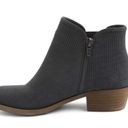 Kensie  Gerona Perforated Charcoal Suede Bootie Photo 3