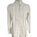 Coldwater Creek  Button Up High Neck Cream Lace Blouse Size XS X-Small Photo 0