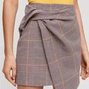 Babaton  Plaid Drape Front Detail Skirt Photo 5