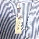 Elan  Striped Tie Front Top Button Down Short Sleeve Women’s Size Small NWT Photo 4