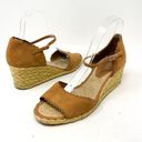Ralph Lauren  "Chrissie" Womens Tan Genuine Suede Sandal Wedge Heels Size 9 Photo 1