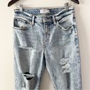 Abercrombie & Fitch  Boyfriend Mid Rise Distressed Jeans Size 27/4R Light Blue Photo 1