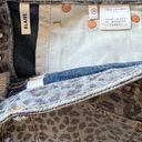 GRLFRND Blaire button fly leopard print denim skirt size 24 Photo 2