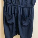 Alfani Dress Navy Blue With Pockets Shoulder Decoration Women’s Size 8 Photo 6