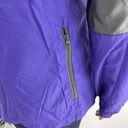 Reebok  (L) Purple Pink Gray Color Block Hood Windbreaker Jacket Zip Up Photo 4