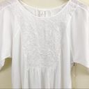 Caslon Nordstrom White Cotton Lightweight Embroidered Flowy Coastal Top Shirt S new nwt Photo 80