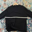 All Saints Able black side ruched crewneck pullover sweatshirt Photo 6