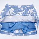 Lady Hagen  Golf Skort Athletic Skirt with Shorts Light Blue Floral Print Size 10 Photo 2