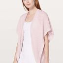 Lululemon  Long Weekend Wrap Transformable Mesh Sweater in Misty Pink One Size Photo 0