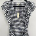 Max Studio Boho Gingham Print Midi Wrap Dress Size Small Nwt Photo 3