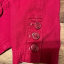 American Eagle  Dark Pink Size Medium Long Sleeve Button Up Blazer Photo 4