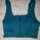 All In Motion WOMEN'S Medium Support Zip-Front Seamless Bra  Teal Size XS Photo 1