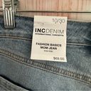 INC  Light Indigo High Rise Studded Cropped Mom Jeans Photo 15