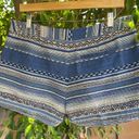 Joie  Shorts Womens 4 Blue Ethnic Knit Boho Retro Summer Coastal Striped Low Rise Photo 3