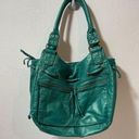 Bueno  Teal Green Faux Leather Shoulder Bag Purse Photo 0
