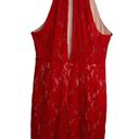 Sans Souci  Red Lace Halter Sleeveless bodycon Dress Size XL Photo 11