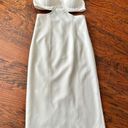 Daisy Misha  Solid White Cut Out Mid-Riff Bustier Midi Dress Size 8 Photo 4