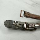 The Bar Vintage Buckle Silver Tone Coil Stretch Cinch Belt Size Small S Womens Photo 7