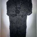 Oleg Cassini Vintage  black tie beaded cocktail dress size 8 Photo 1