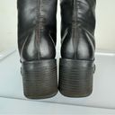 Vtg Y2K Harley Davidson Black Leather Tall Pavement Boots Sz 7.5 Chunky Moto Photo 15