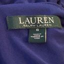 Ralph Lauren Lauren  Royal Blue Beaded Straps Tiffin Gown Dress Size 6 Photo 5