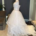 Women’s White Wedding Dress Tulle Ruffles Sweetheart Neckline Size 6 NWOT White Photo 3