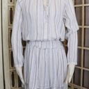 Rails Revolve  Jamine Linen Blend Mini Long Sleeve Dress Figi Stripe Size S Photo 1