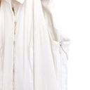 Shoshanna  Collared Tiered Sleeveless Button Shirt Dress Fit and Flare White 4 Photo 4